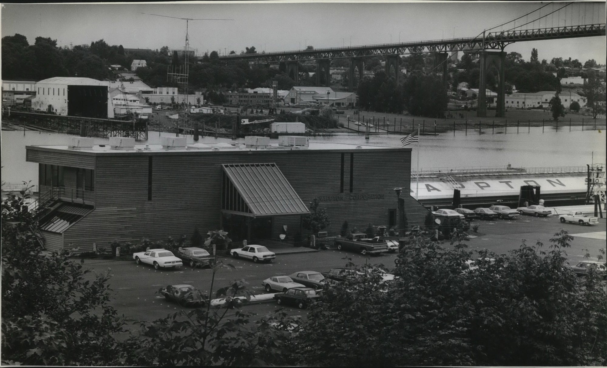Press Photo View of Knappton Corp in Oregon - oro13756- Historic Images
