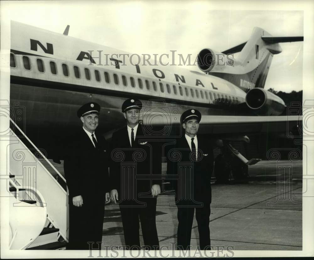 1964 Press Photo Steve Wedge, Bill McKendree & John Owen, "National" aircraft