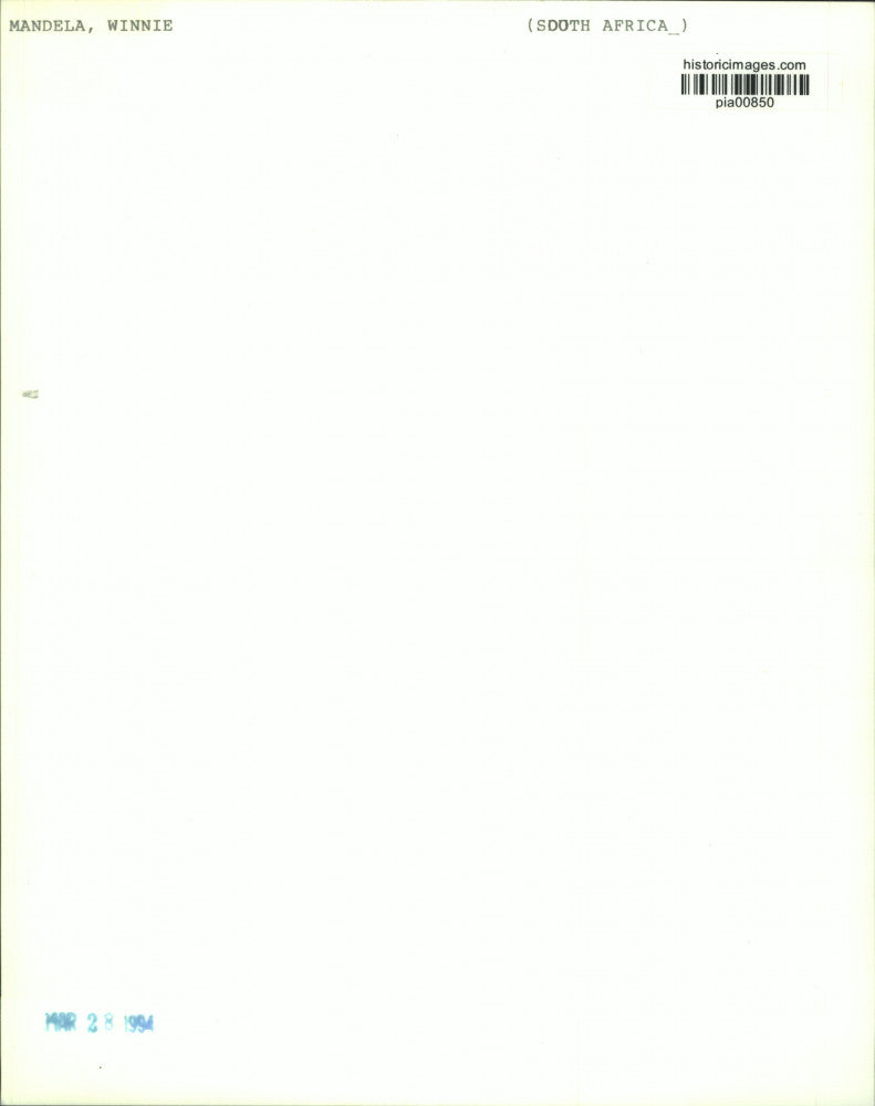 1994 Press Photo Winnie Mandela, South Africa - pia00850
