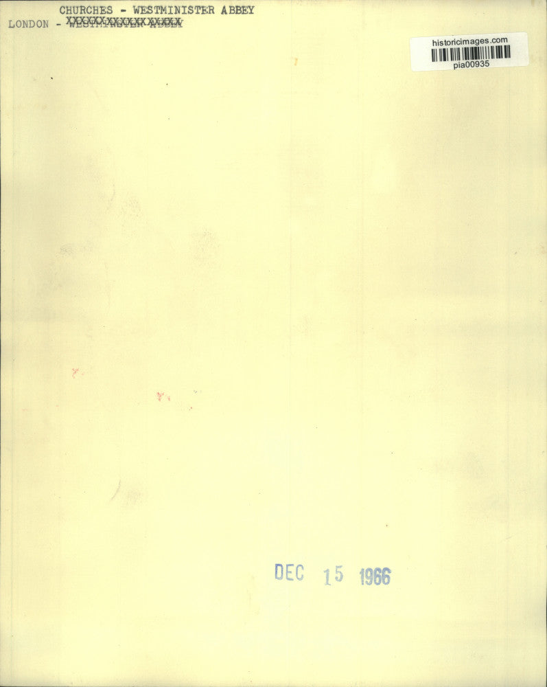 1966 Press Photo Interior of Westminster Abbey in London, England - pia00935