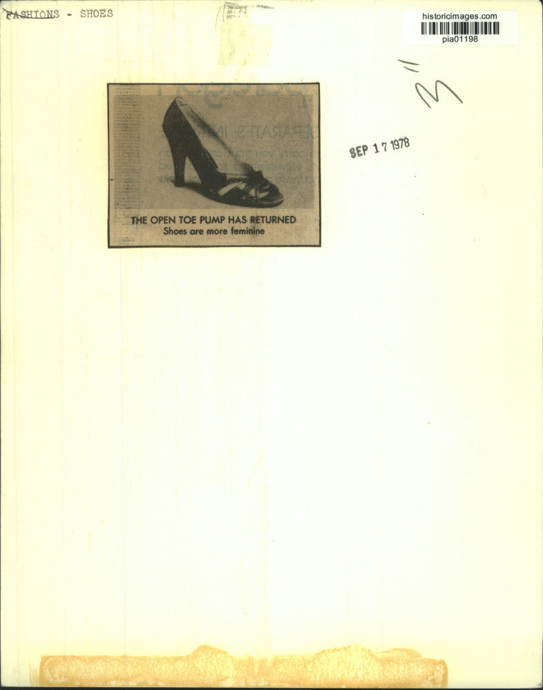 1978 Press Photo Different variation of a women's shoes - pia01198