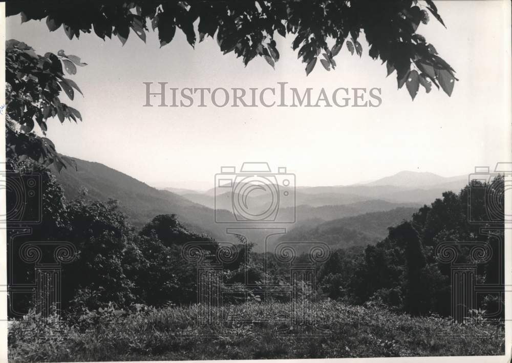 1969 Press Photo View of Great Smoky mountain from Maloney Point in Tennessee