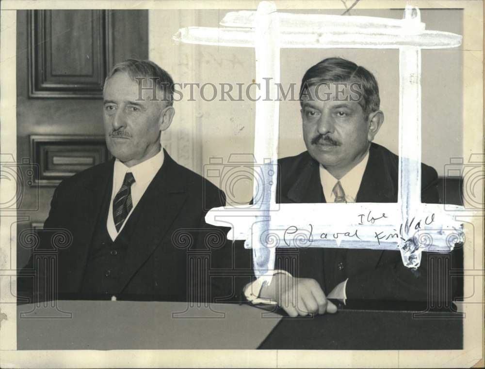 1931 Press Photo Premier Pierre Laval & Henry Stimson in Washington, D.C.