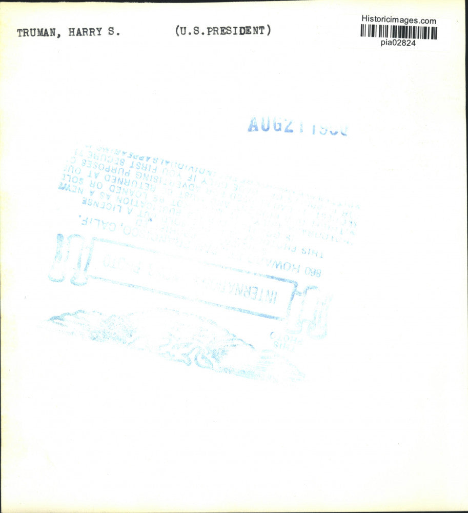 1950 Press Photo President Harry Truman, John Robson & Stillman Evans in DC