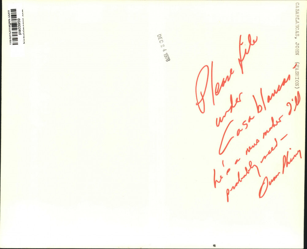 1978 Press Photo John Casablancas with Models in Elite Model Management Office