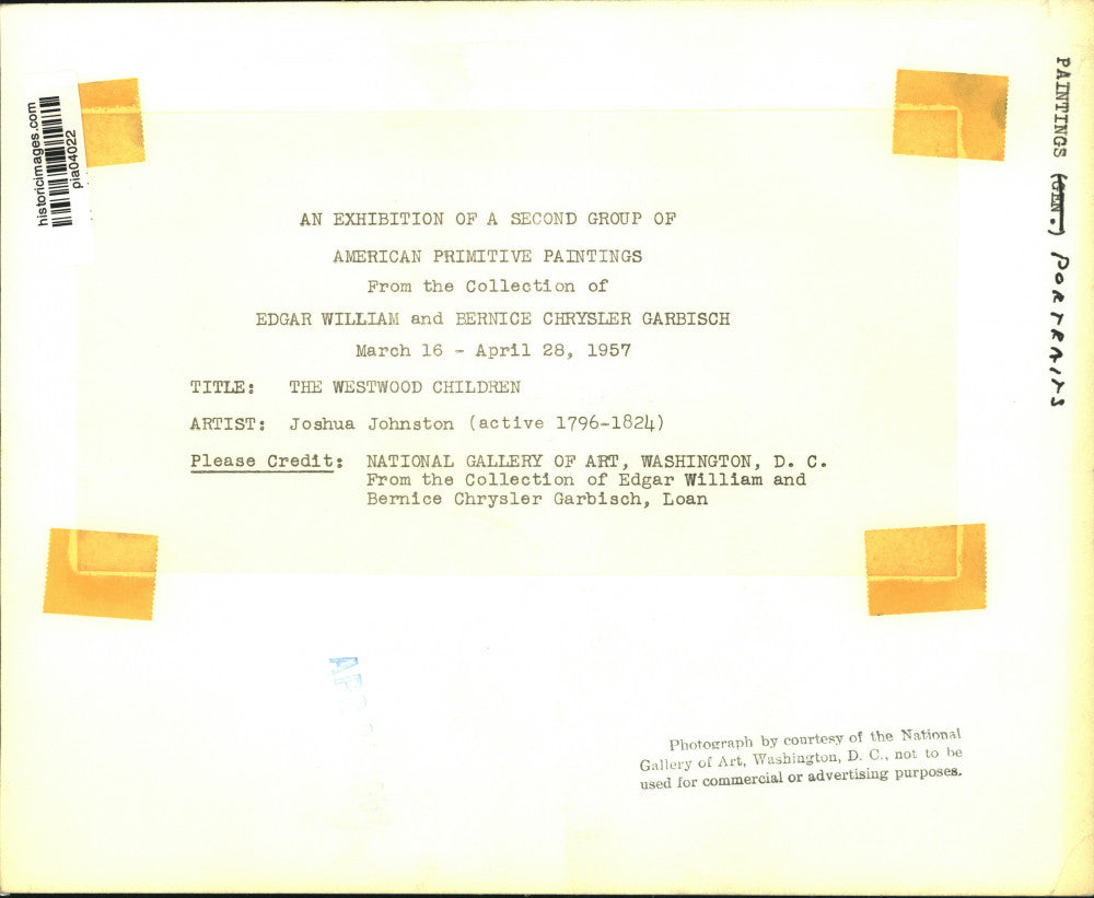 1957 Press Photo "The Westwood Children" Painting by Joshua Johnston - pia04022