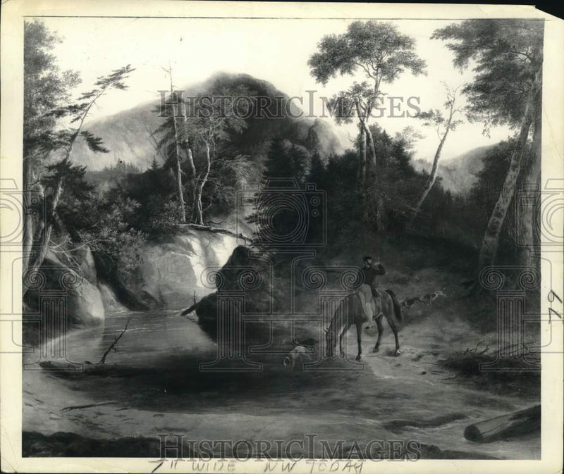 Load image into Gallery viewer, 1968 Press Photo "Hunter and Dogs" Painting by Alvan Fisher in Collection
