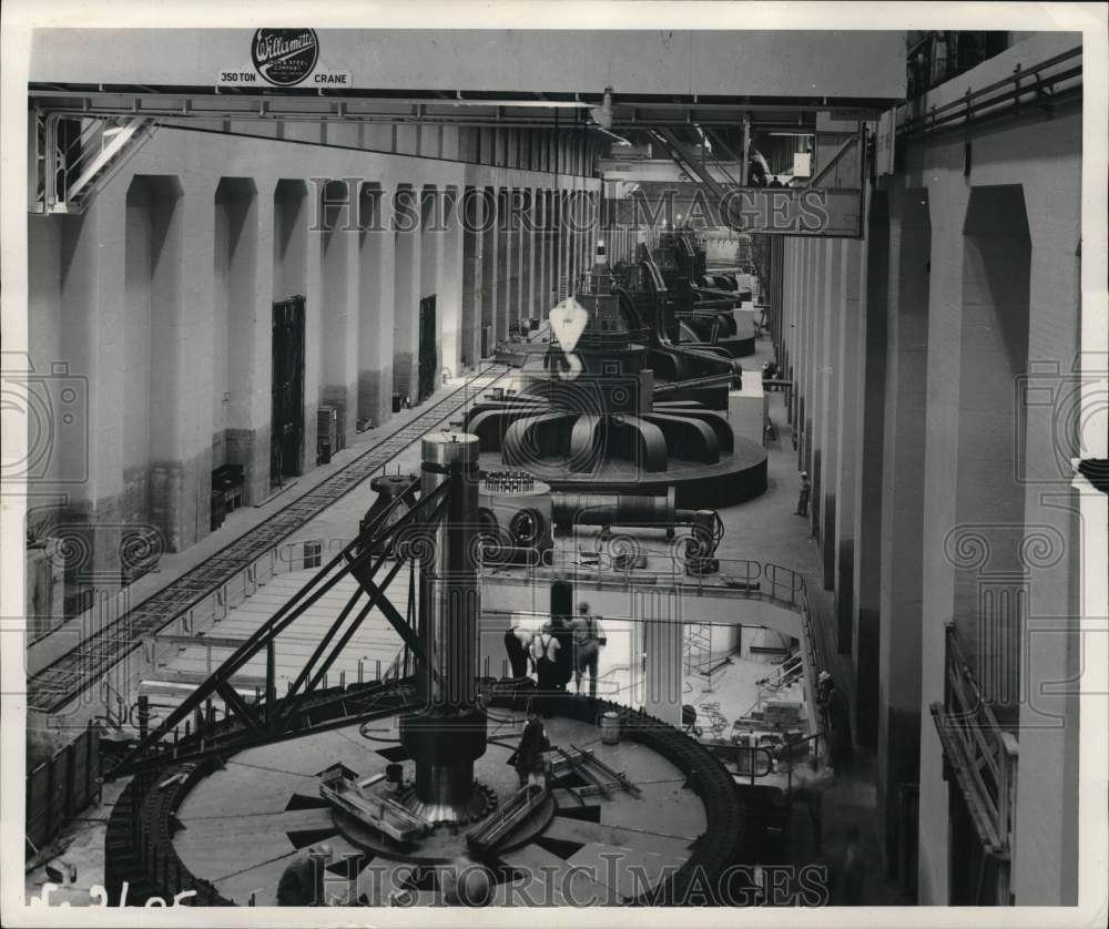 1955 Press Photo McNary Dam Powerhouse Units in Oregon - pia04061- Historic Images