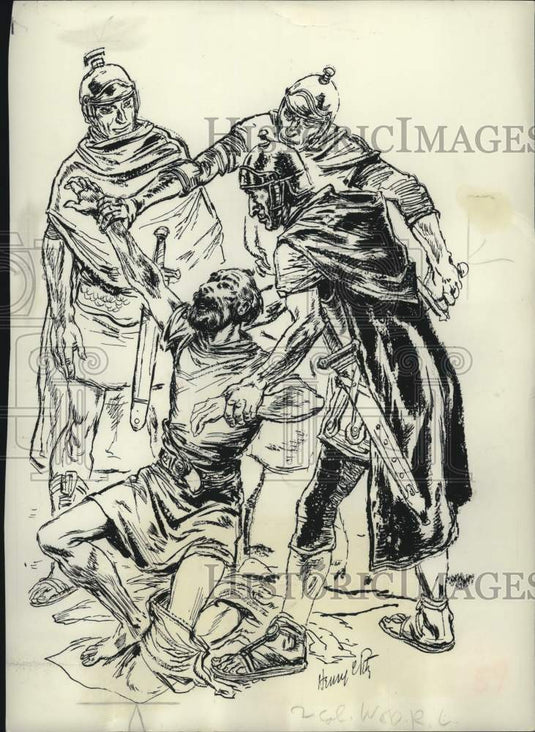 1953 Press Photo Illustration from a scene in the Bible - pia05723- Historic Images