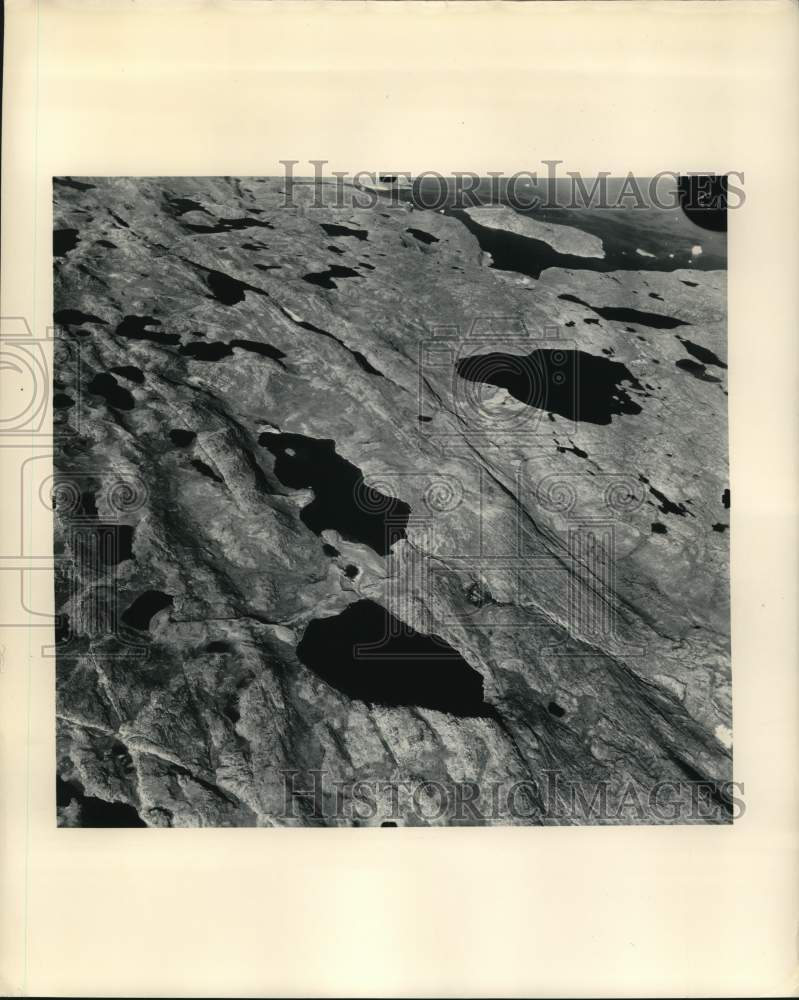 1949 Press Photo Aerial view of area in Greenland - pia05897