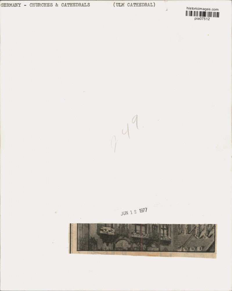 1977 Press Photo ULM Cathedral in Germany - pia07512