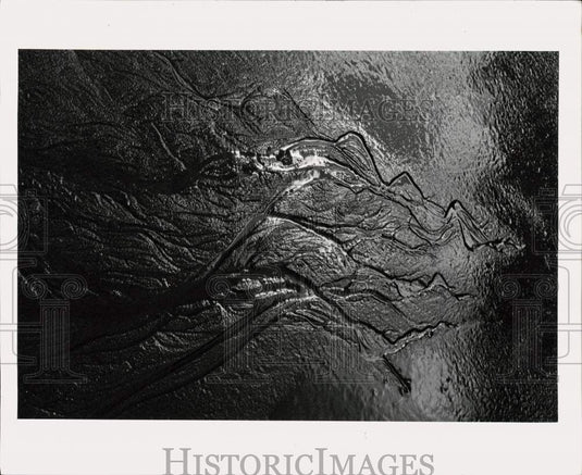 1977 Press Photo Aerial view of boat in the ocean in Washington - pia08217