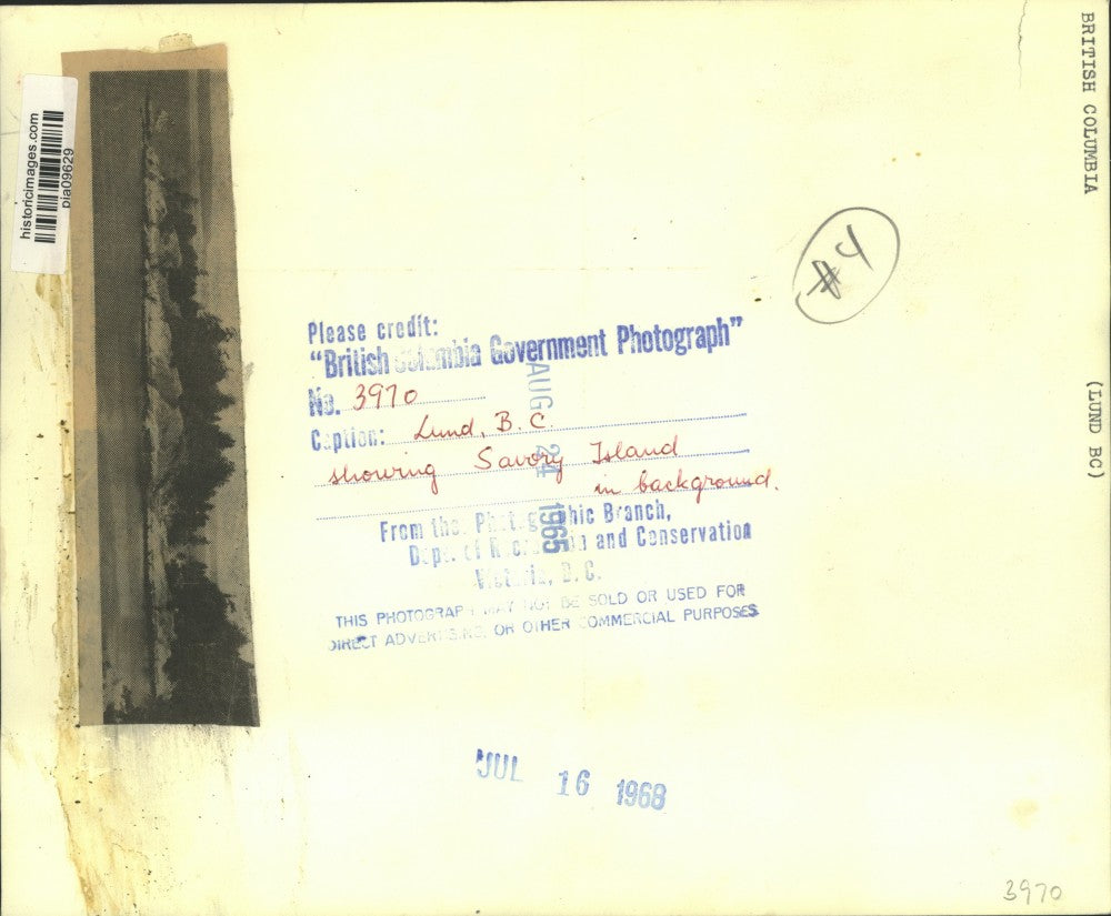 1965 Press Photo Boats by Savary Island in Lund, British Columbia - pia09629