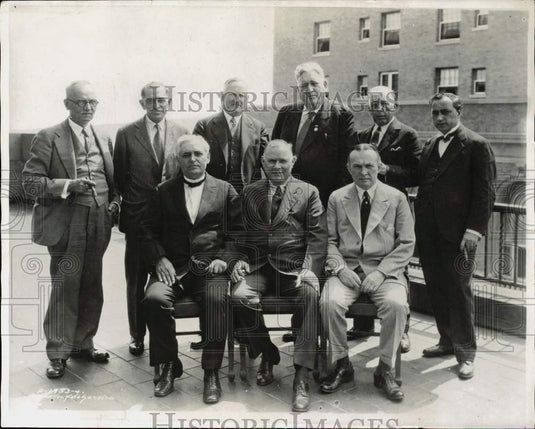 1929 Press Photo American Federation of Labor's Executive Council members in NJ