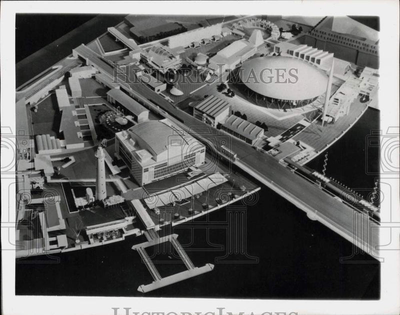 Load image into Gallery viewer, 1951 Press Photo South Bank exhibition site model for Festival of Britain
