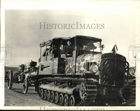 1940 Press Photo Turkish troop-carrying tractor in Istanbul, Turkey - pim01999- Historic Images