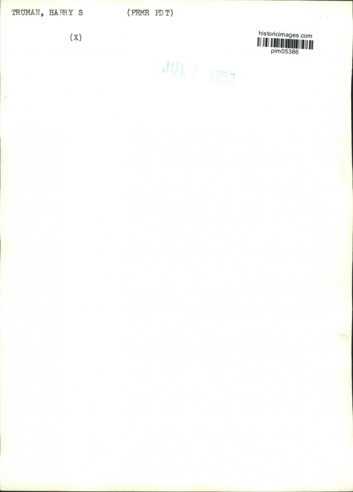 1953 Press Photo Harry S. Truman & Dag Hammarskjold at United Nations, New York