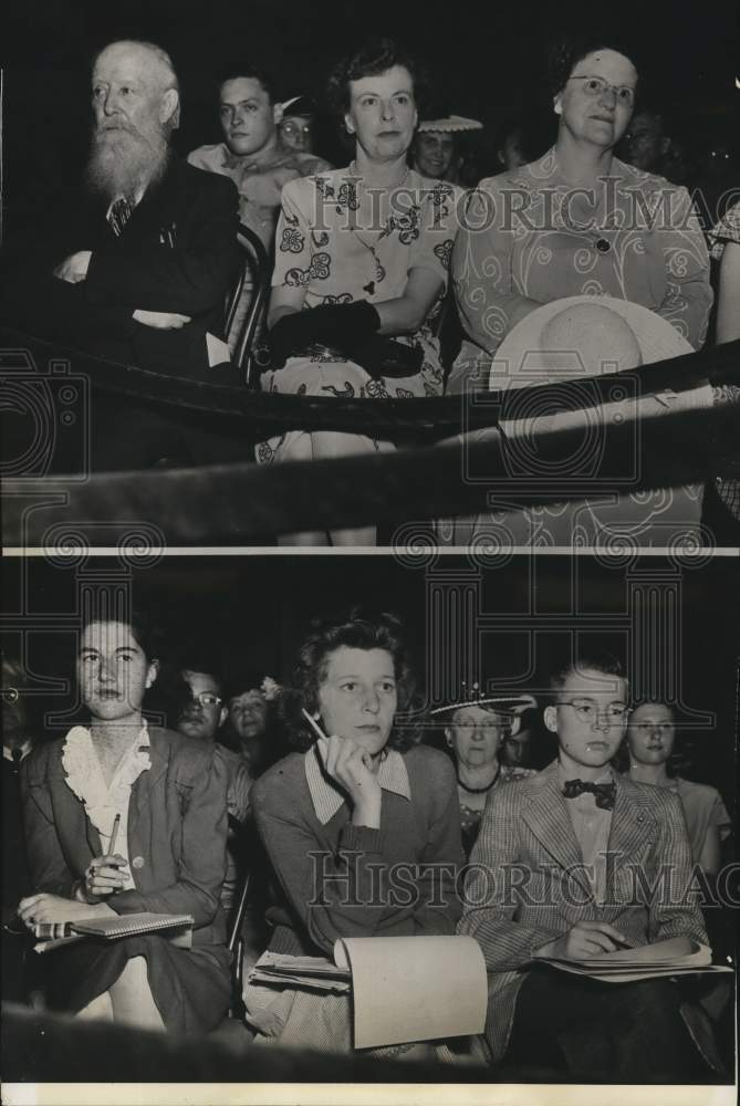 1945 Press Photo Adults & students at Senate Committee hearing in Washington, DC- Historic Images