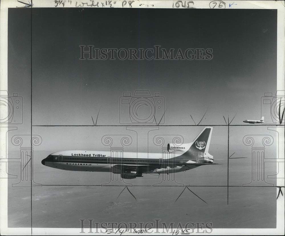 1971 Press Photo The &quot;Lockheed Tristar&quot; plane in flight - pim08997- Historic Images