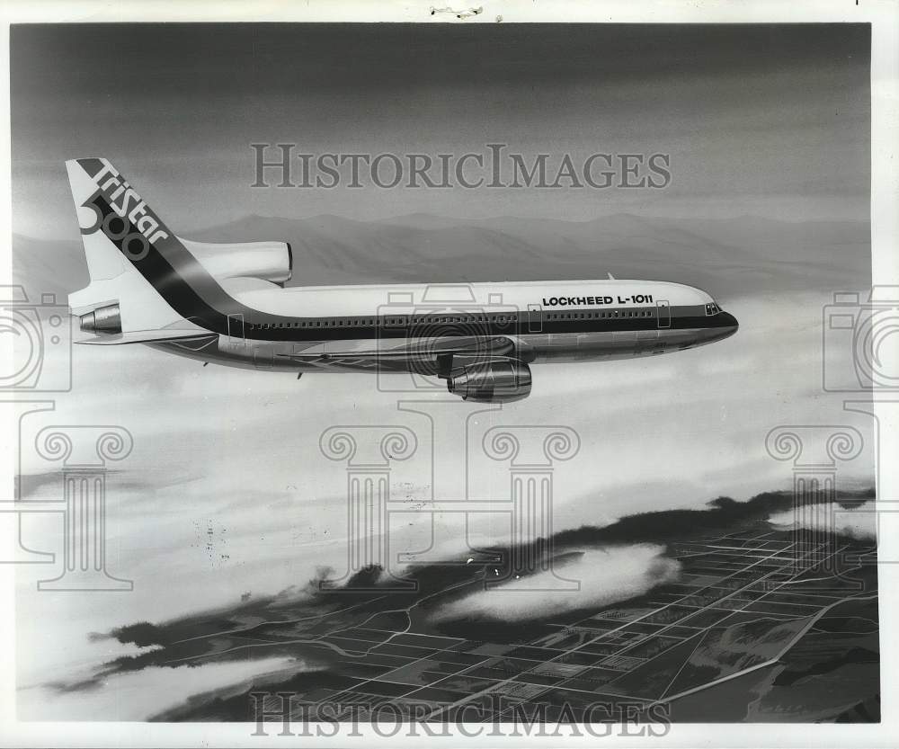 1976 Press Photo Artist's sketch of Lockheed's "Dash 500" plane - pim09000- Historic Images