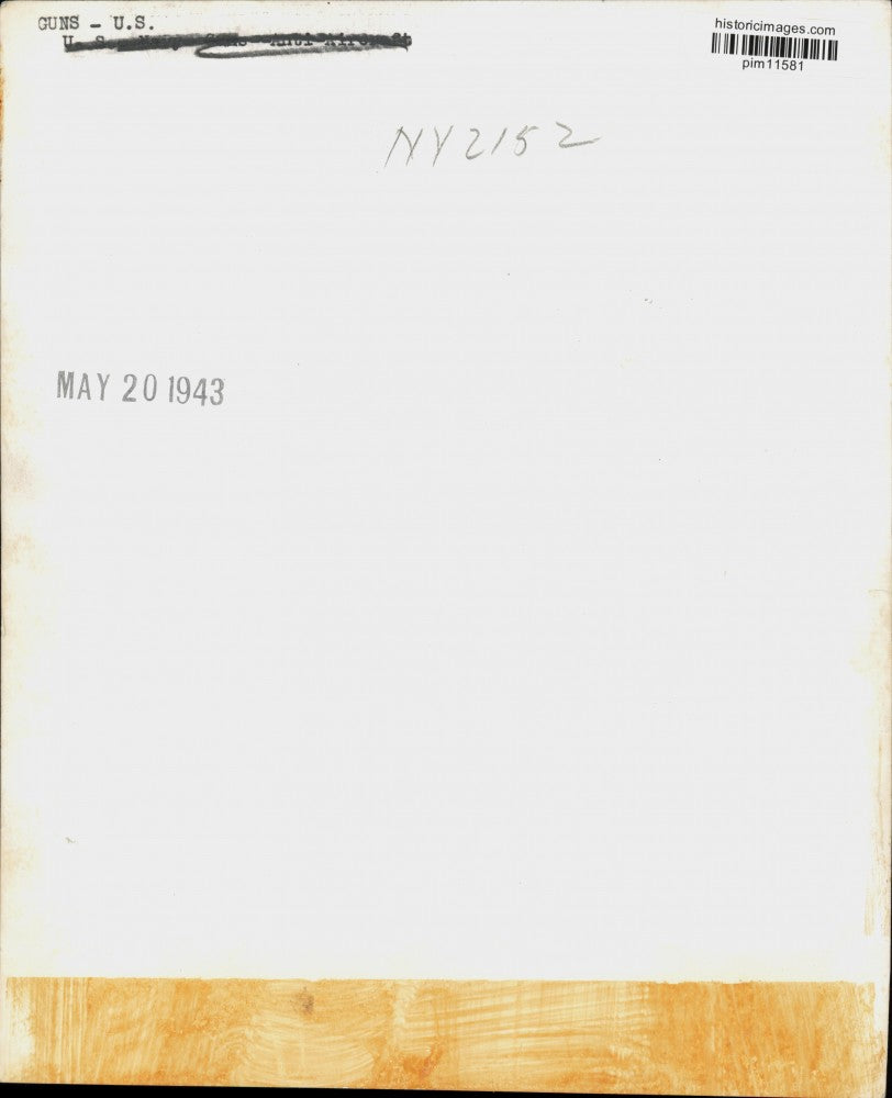 1943 Press Photo Giant United States Gun - pim11581