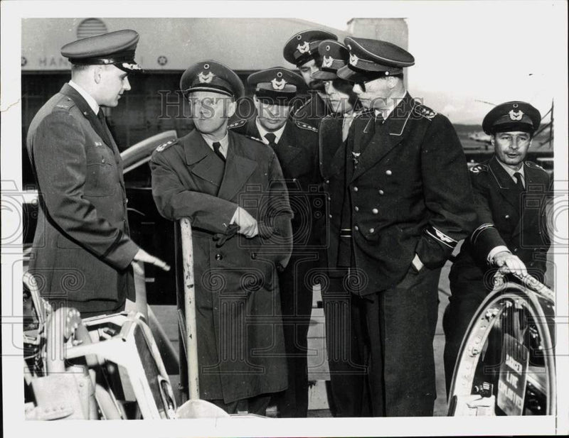 Load image into Gallery viewer, 1957 Press Photo German Air Force Officers Visit California Air Force Base
