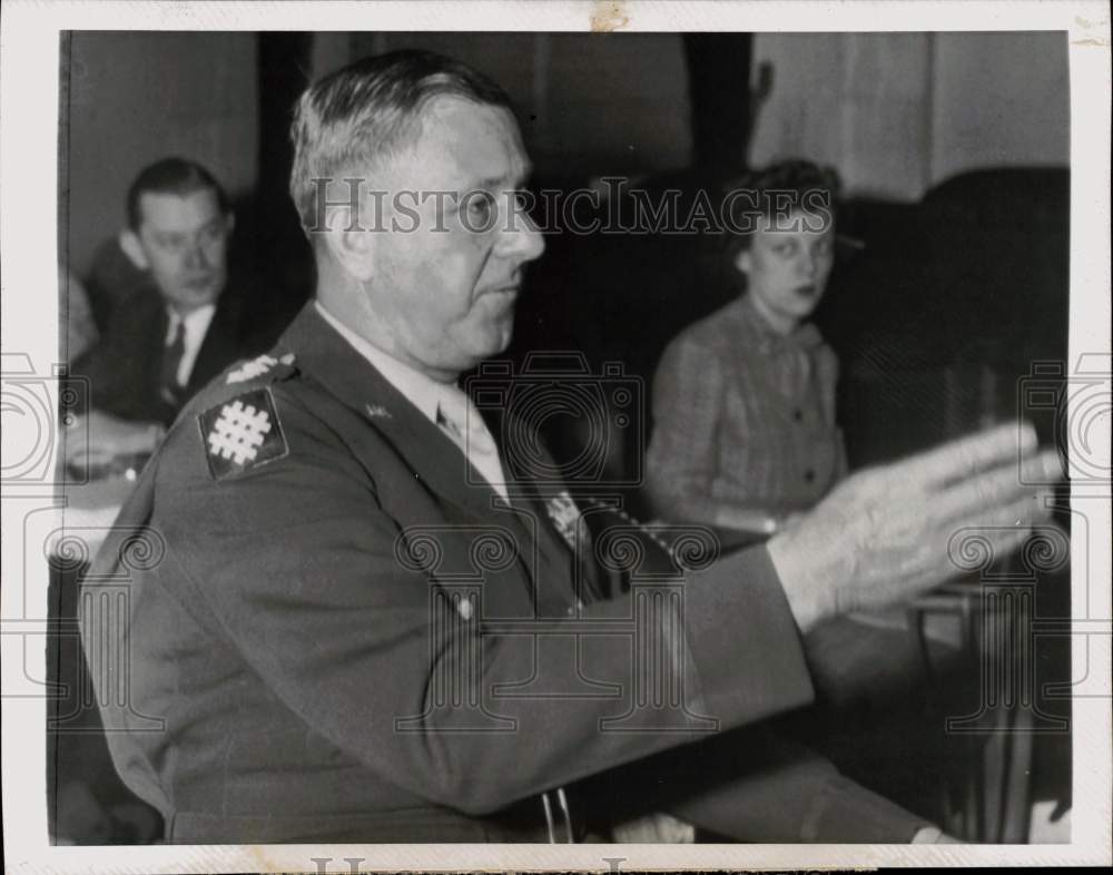 1945 Press Photo General Jacob Devers Testifies before Senate Committee, D.C.- Historic Images