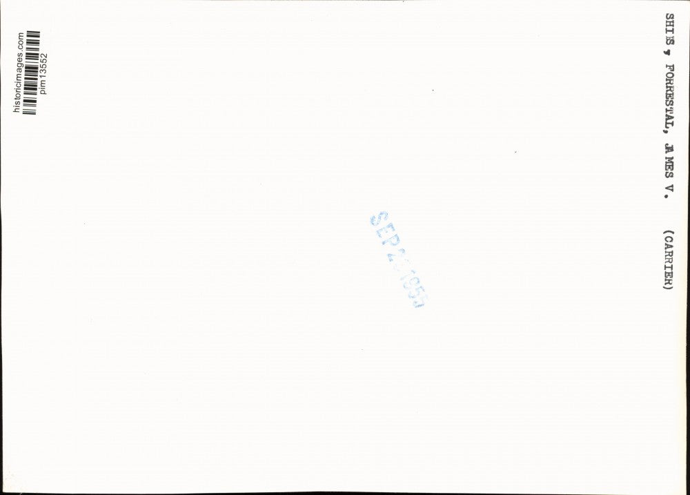 1955 Press Photo USS Forrestal Heads to Open Atlantic for Trials, Virginia