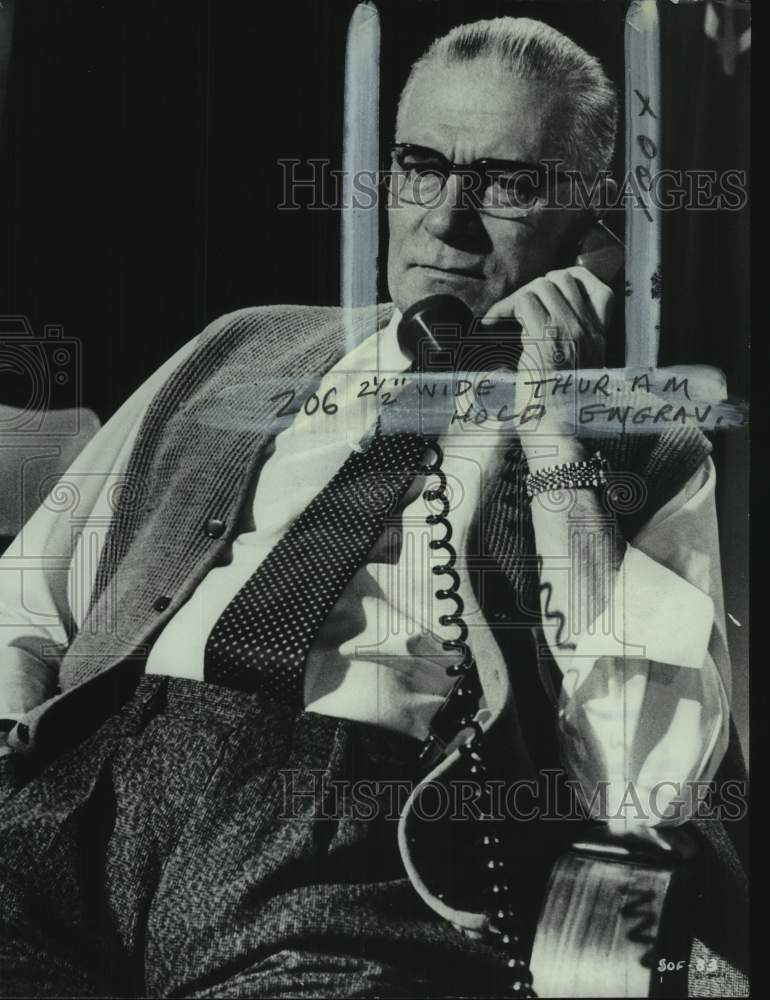 1968 Press Photo Actor Laurence Olivier in "The Shoes Of The Fisherman"