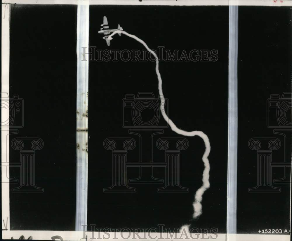 1955 Press Photo Air Force's guided missile "Falcon" ground-fired test