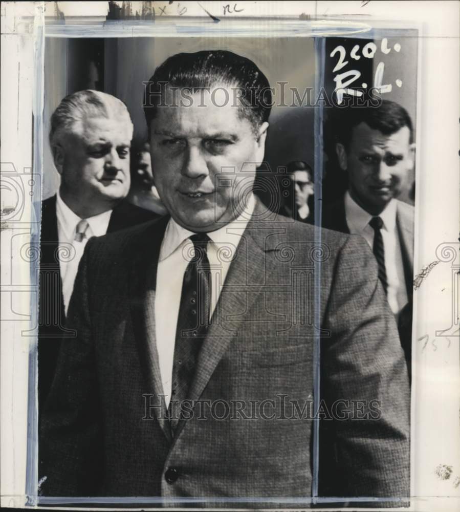 1962 Press Photo Teamster President James Hoffa to face trial - pio07477- Historic Images