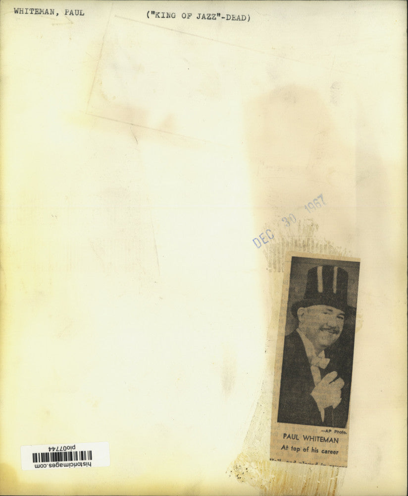 1933 Press Photo Bandleader Paul Whiteman, wife Margaret & Gracie Allen