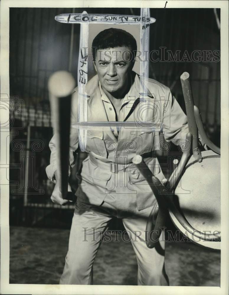 1963 Press Photo Actor Cornell Wilde stars in &quot;The Greatest Show On Earth&quot;
