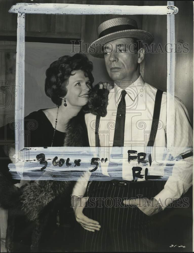 1961 Press Photo Yves Montand with Lee Remick in "Sanctuary" - pio10415- Historic Images