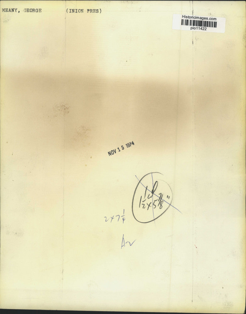 1974 Press Photo AFL-CIO President George Meany walks with canes in Washington