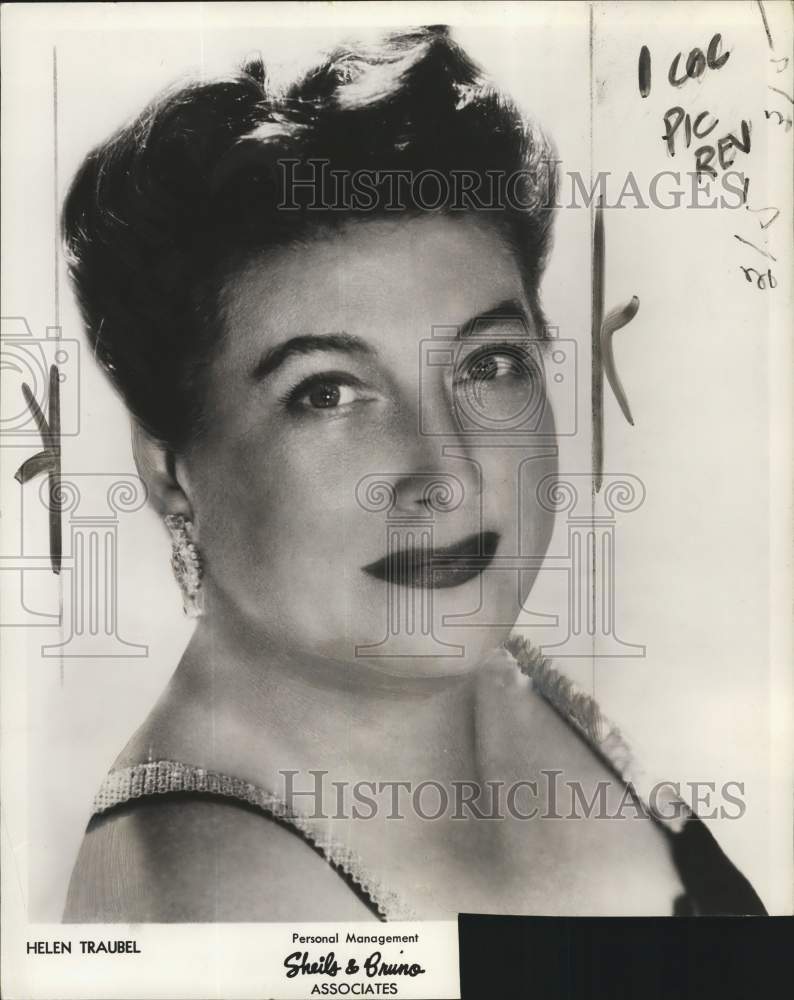 1961 Press Photo Singer Helen Traubel - pio12574- Historic Images