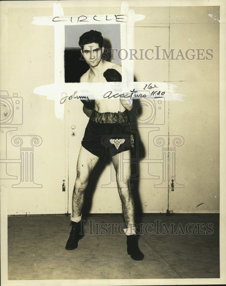 1940 Press Photo Johnny Acceturo, W.A.C. lightweight - pio12767- Historic Images