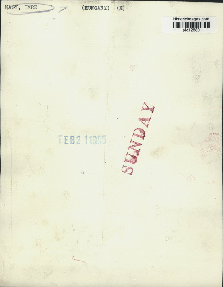 1955 Press Photo Hungary's Imre Nagy & Gheorghe Gheorghiu-Dej of Romania