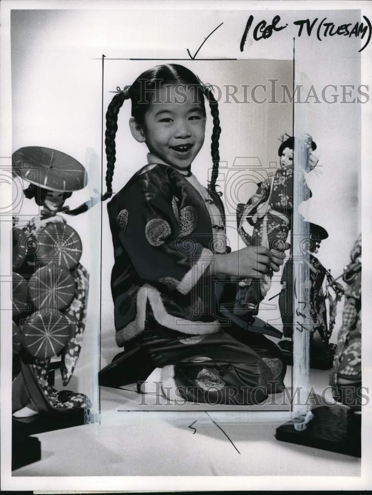 1960 Press Photo Ginny Tiu appears on &quot;The Ed Sullivan Show&quot; on CBS Television- Historic Images