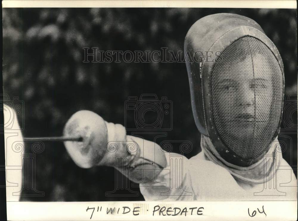 1971 Press Photo Princess Margrethe during fencing session in Denmark- Historic Images