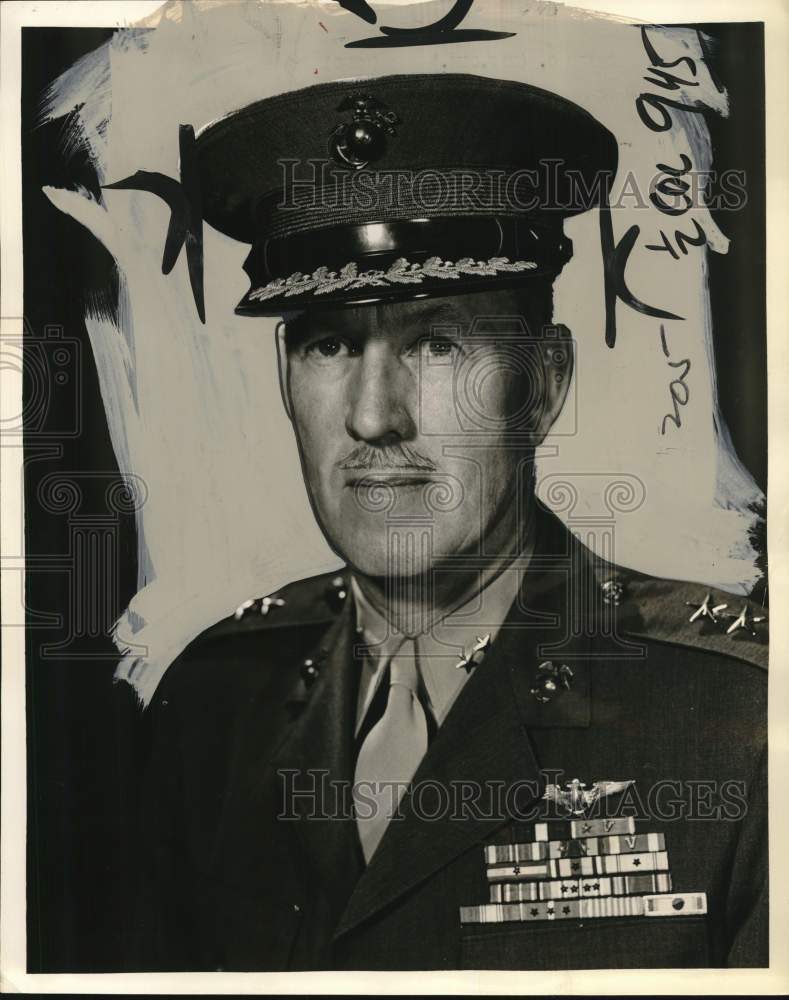 1959 Press Photo Major General Richard C. Mangrum, US Marine Corps - pio15987