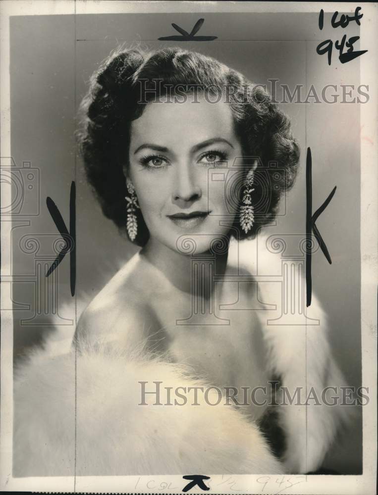 1952 Press Photo "Jane Froman's U.S.A. Canteen" singer Jane Froman - pio16124- Historic Images