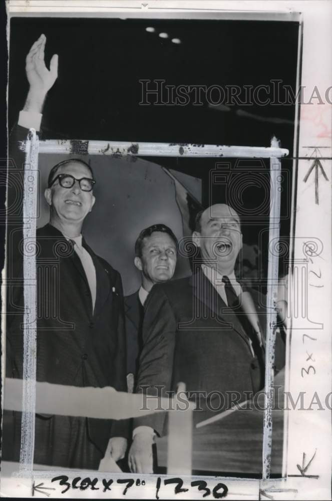 1956 Press Photo Estes Kefauver, Adlai Stevenson &amp; Joseph S. Clark in PA- Historic Images