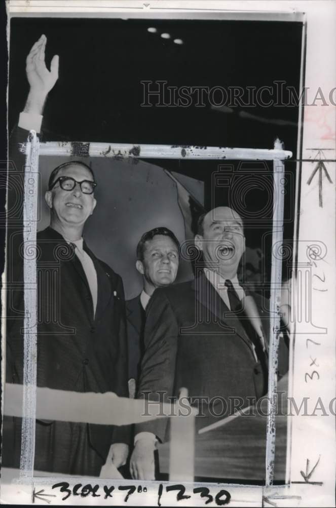 1956 Press Photo Estes Kefauver, Adlai Stevenson & Joseph S. Clark in PA- Historic Images