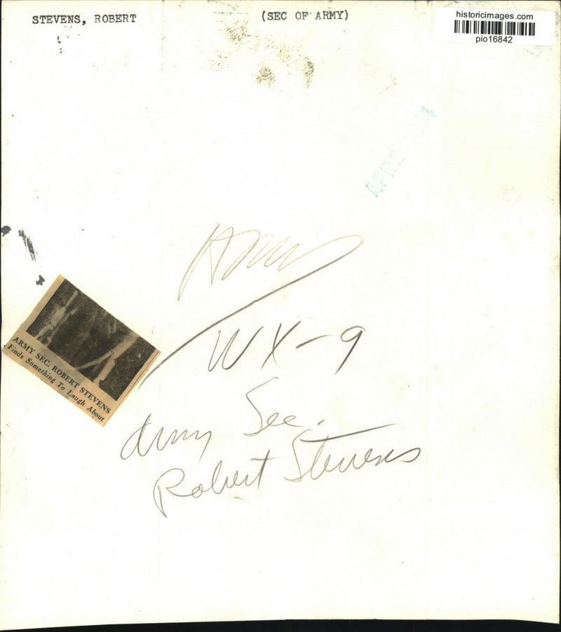 Load image into Gallery viewer, 1954 Press Photo Army Secretary Robert Stevens - pio16842
