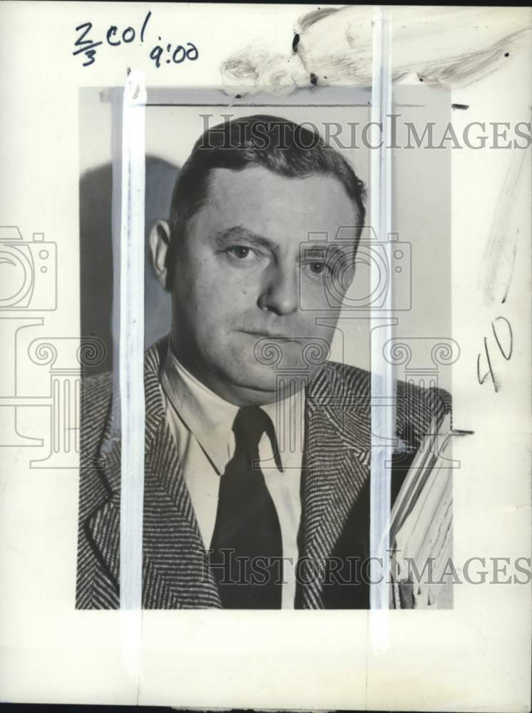 1953 Press Photo Franz Josef Strauss of Germany - pio16991- Historic Images
