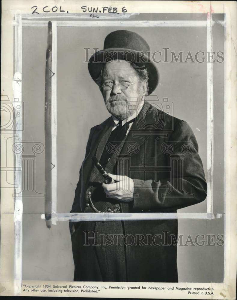 1954 Press Photo Actor Edgar Buchanan in movie role - pio17170- Historic Images
