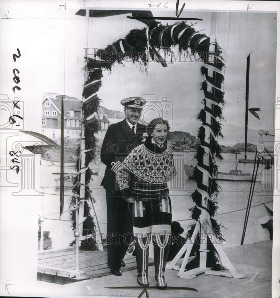 1952 Press Photo Queen Ingrid and King Frederik of Denmark visit Greenland