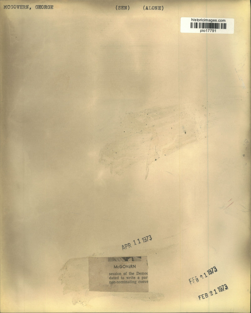 1972 Press Photo Senator George McGovern appears on ABC's "Issues and Answers"