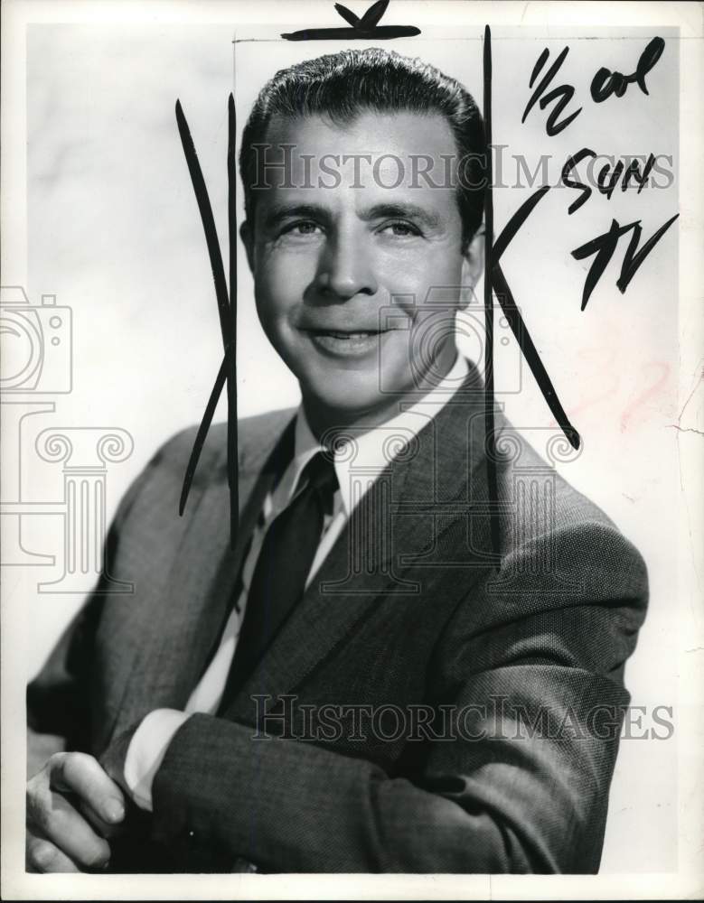 1956 Press Photo Actor Dick Powell - pio19643- Historic Images